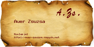 Auer Zsuzsa névjegykártya