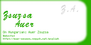 zsuzsa auer business card